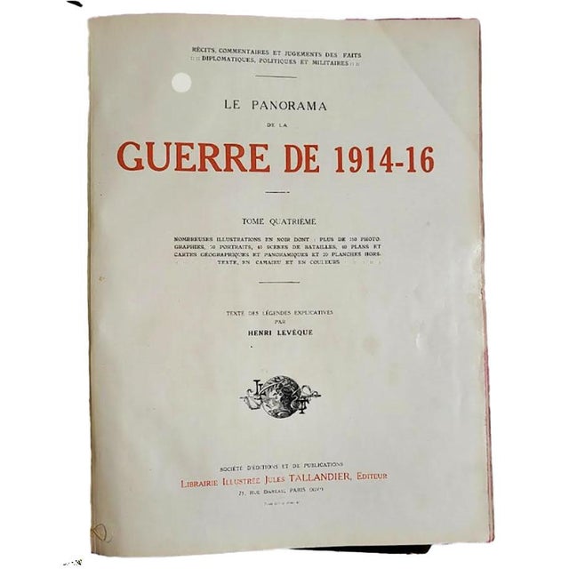 Le Panorama De La Guerre De 1914-1916 - 3 Volumes Military Books Ww1 - French Language For Sale - Image 10 of 12
