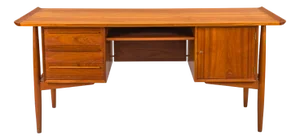 Danish Teak Executive Desk by Arne Vodder for H.P. Hansen, 1960s