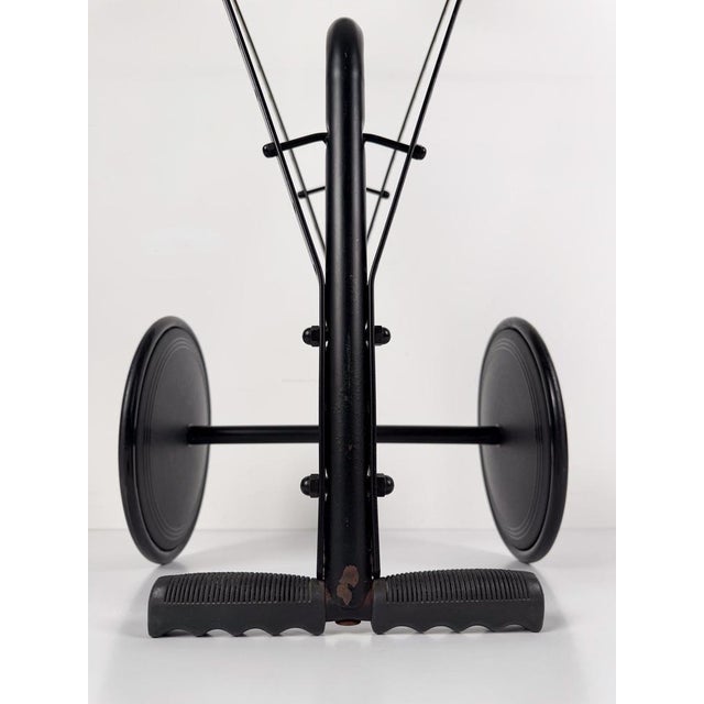 Italian Postmodern Valet Stand on Wheels in Enameled Iron, 1980s For Sale - Image 18 of 18