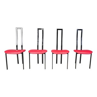 Vintage Postmodern Dining Chairs from Cattelan Italia, 1980s, Set of 4 For Sale