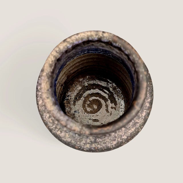 Vintage Dutch Brutalist Studio Ceramic Vase by Mobach Keramik, 1960s For Sale - Image 9 of 16