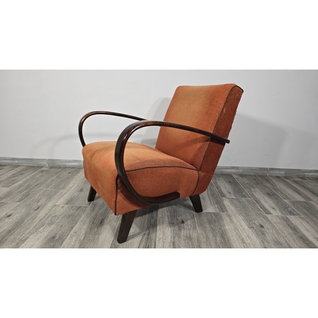 Art Deco Lounge Chair from Jindrich Halabala For Sale - Image 3 of 10