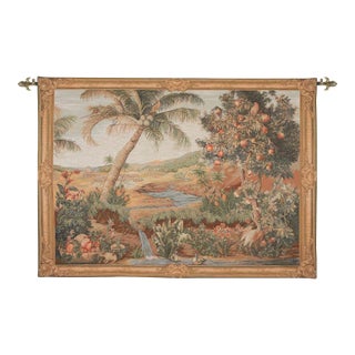 Oasis Landscape Loom Woven Tapestry - 109 X 152 Cm (3'7" X 5'0") - Requires Rod Size 4 For Sale