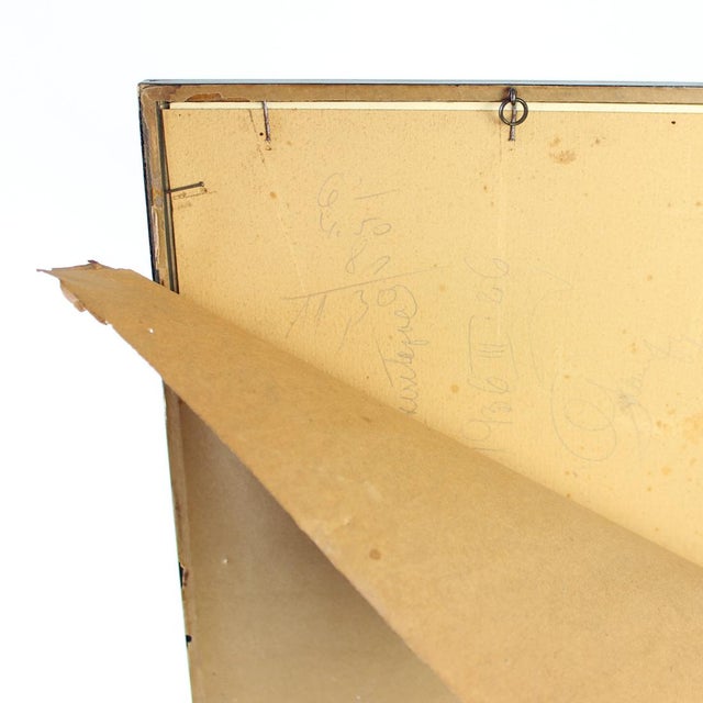 Black Czechoslovak Artist, Yawning Figure, 1920s, Drawing on Paper, Framed For Sale - Image 8 of 12