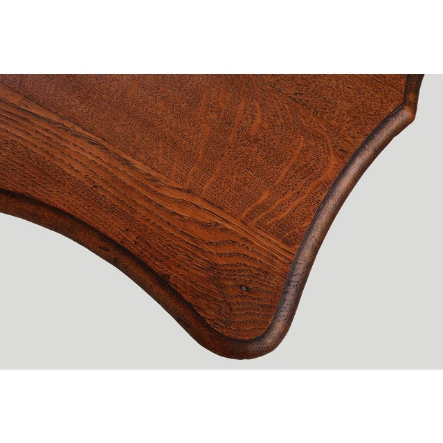 French Art Deco Side Table in Oak, 1920 For Sale - Image 12 of 13