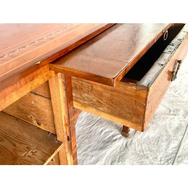 18th Century Italian Neoclassical Marquetry Desk in Style of Giuseppe Maggiolini For Sale - Image 11 of 18