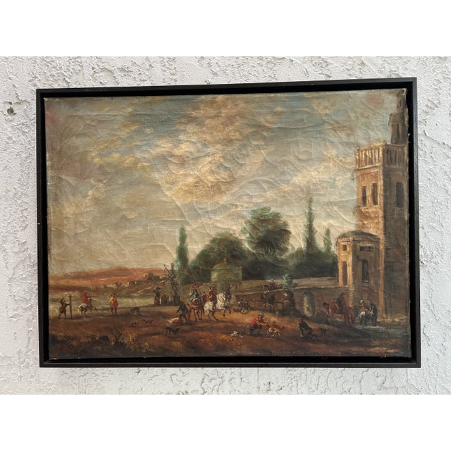 Brown Antique European School Landscape For Sale - Image 8 of 11