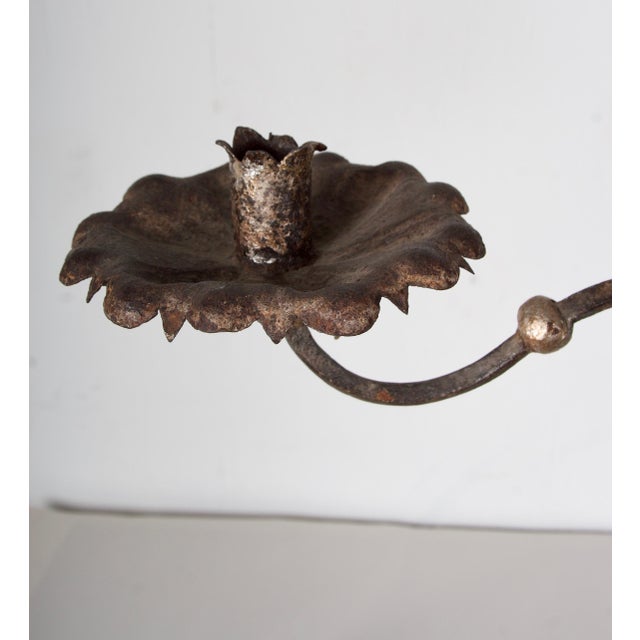 Late 19th Century Italian Baroque Style Silver Gilt Pricket Sticks- a Pair For Sale - Image 10 of 12