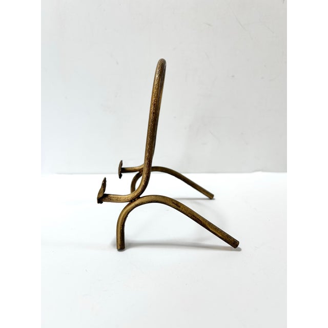 Metal Vintage Shell Motif Display Stand – Coastal Regency Book or Plate Easel For Sale - Image 7 of 9