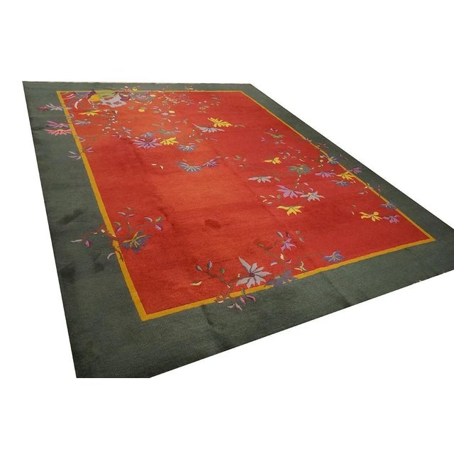 Antique Chinese - Art Deco rug, size: 9'2" x 11'8".