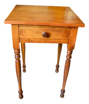 Antique American Sheraton Maple One Drawer Stand C. Mid 19th Century