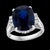 8.15 Ct Mid Night Blue Sapphire & .20 Ct Diamond Cocktail Ring, Platinum, Estate For Sale - Image 12 of 18