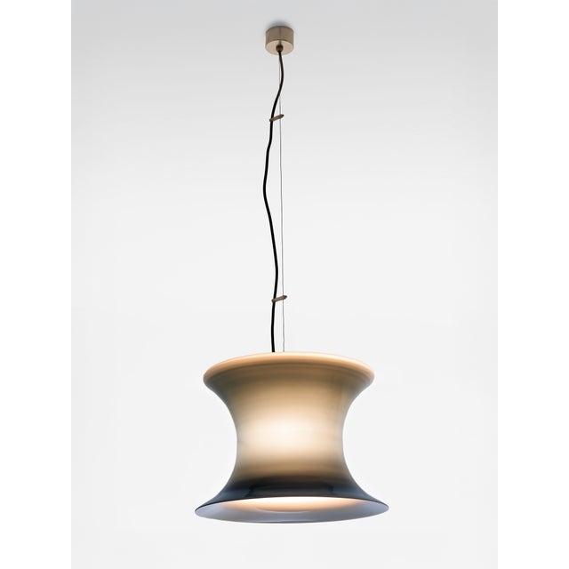 1960s Opaline Pendant Lamp in Murano Glass by Luciano Vistosi, 1960s For Sale - Image 5 of 8