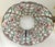 Mid 20th Century Mid 20th Century Pink Green & White Floral Stained-Glass Chandelier For Sale - Image 5 of 10