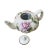 Quality handmade teapot shape display with flower and bird graphic. Not for beverage serving. Dimension: 8" x 5.5" x h4.5"...