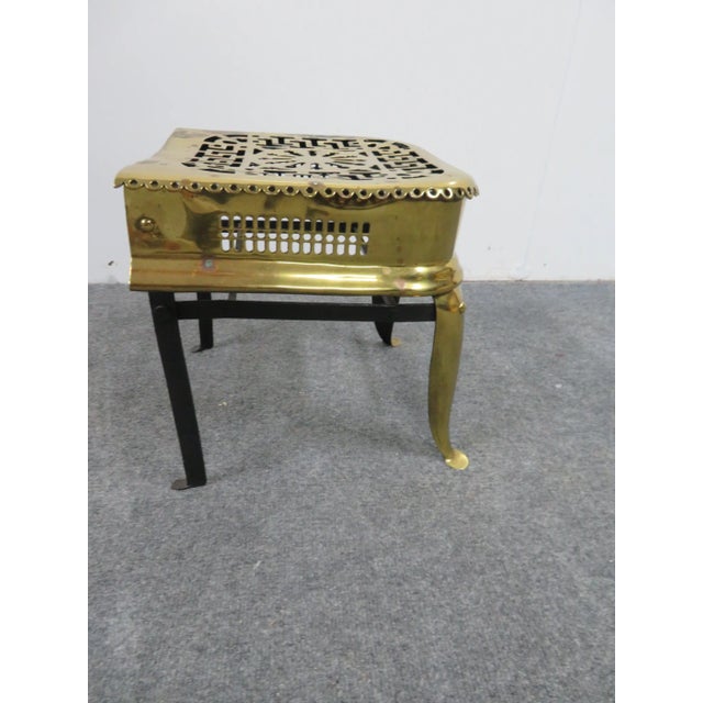 Rustic Mid 19th Century Brass & Iron Fireplace Trivet For Sale - Image 3 of 7