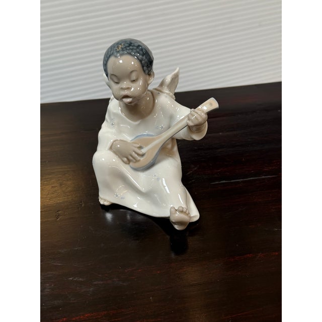 Fulgencio García for Lladró Black Legacy Collection Angel Porcelain Figurine, Signed For Sale - Image 11 of 12