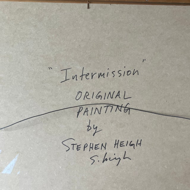 2020s Contemporary Original Stephen Heigh Abstract Painting “Intermission” Chunky Ornate Vintage Frame For Sale - Image 5 of 5