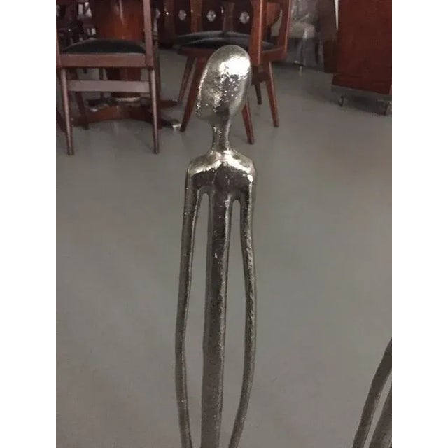 Silver Plated Figures - Set of 3 For Sale - Image 4 of 6