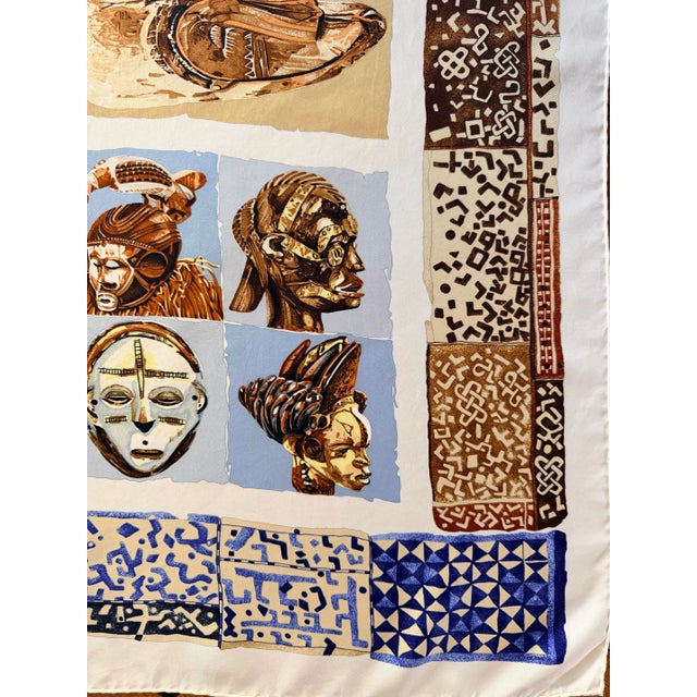Tribal Hermes Persona Silk Scarf 2003 by Loïc Dubigeon. For Sale - Image 3 of 12