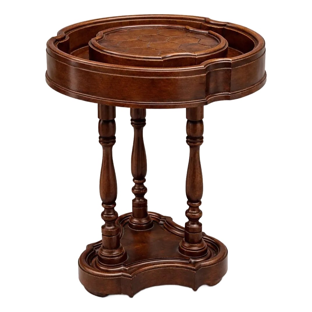 Vintage Gentleman’s Smoking Table With Gallery Tray Top and Cigar Rest ...