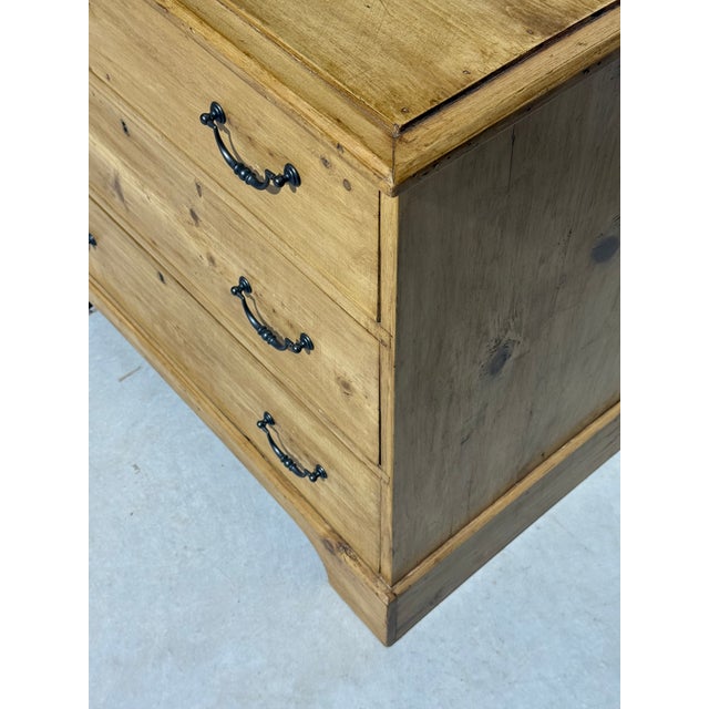 Wood Antique Pine Three Drawers - Chest of Drawers From England For Sale - Image 7 of 18