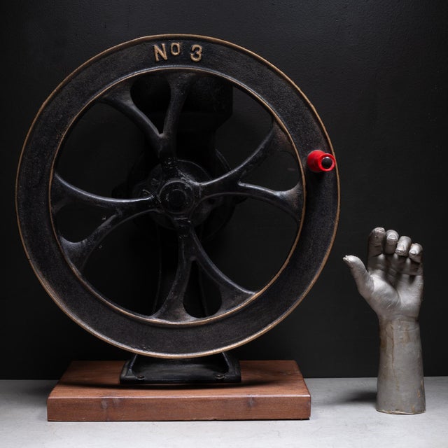 19th C. Cast Iron Coffee Grinder Model No. #8 For Sale - Image 9 of 9