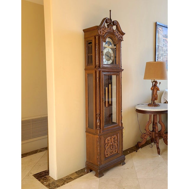 This is a rare DRAGON Grandfather clock with moon face, imported from TAIWAN in the '70s by a military officer. The...