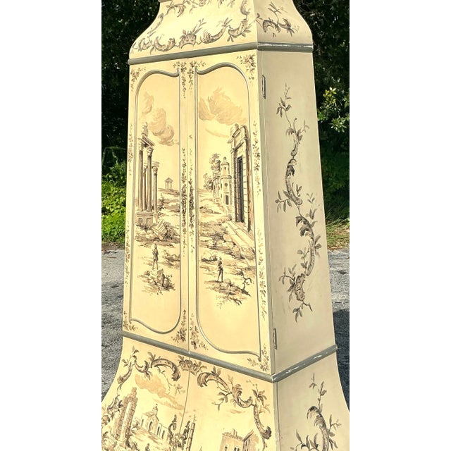 Wood Vintage Boho Painted Grand Tour Cabinet For Sale - Image 7 of 12
