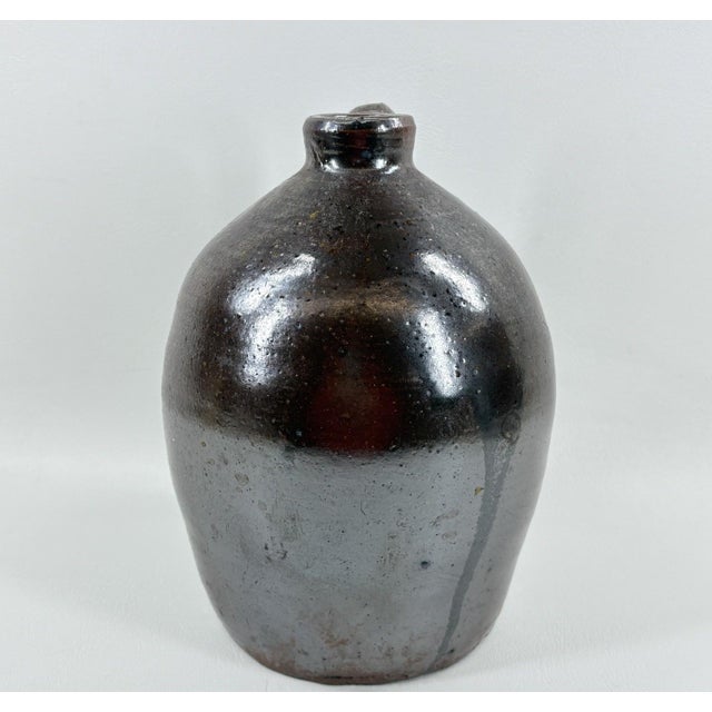 Museum-Quality 19th-Century Crawford County, Georgia Alkaline Glazed Stoneware Jug Add a definitive piece of Southern...