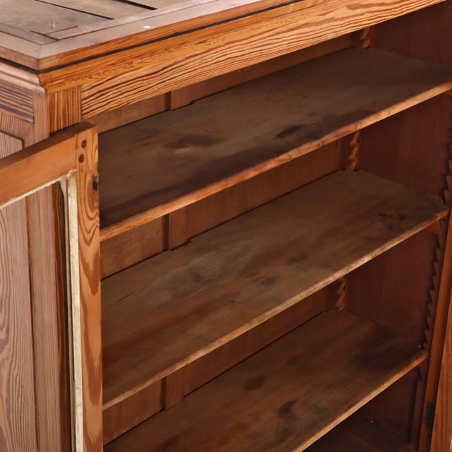 Pair of French Two-Part Pitch Pine Cabinets, C. 1880 For Sale - Image 9 of 9