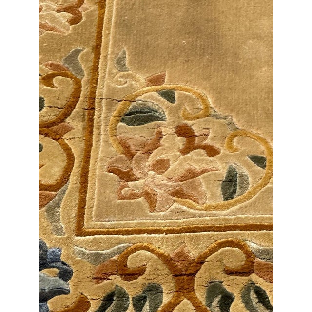 Small Vintage Chinese Silk Rug, 1990s For Sale - Image 15 of 18