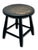 Very Nice Hand Made Antique American Primitive Pine Wood Footstool With Excellent Original Old Black Paint For Sale - Image 10 of 18