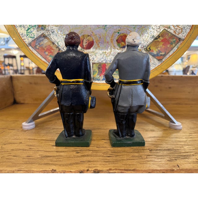 Metal Ulysses S. Grant and Robert E. Lee Civil War General Bookends, Set For Sale - Image 7 of 12