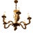 Antique Polished Brass Chandelier For Sale