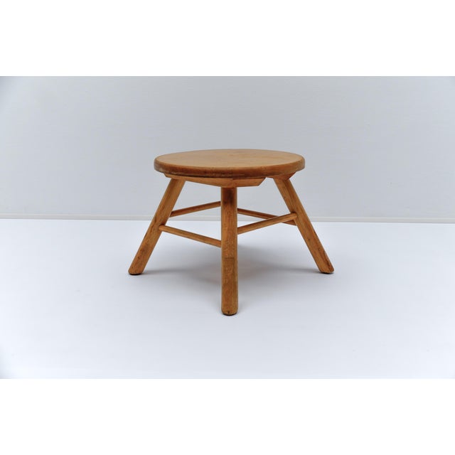 Mid-Century Modern Oak Stools, 1960s, Set of 4 For Sale - Image 6 of 13