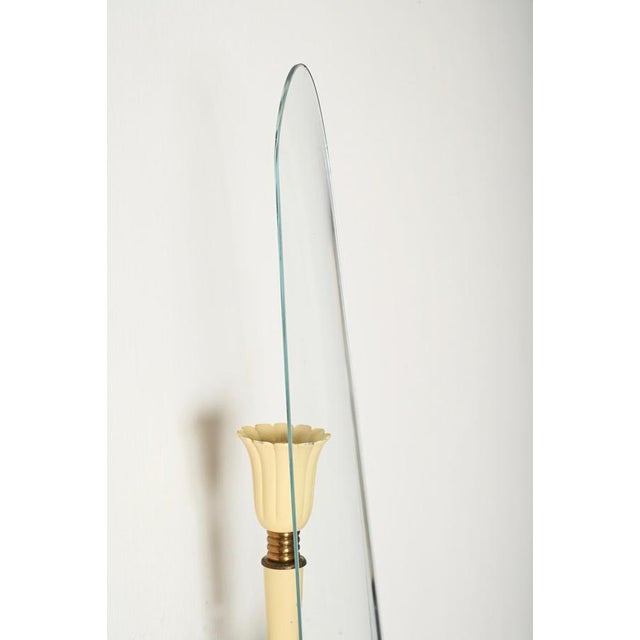 Stilnovo Sconces in Glass, Brass and Cream Metal from Stilnovo, Italy, 1950s, Set of 2 For Sale - Image 4 of 17