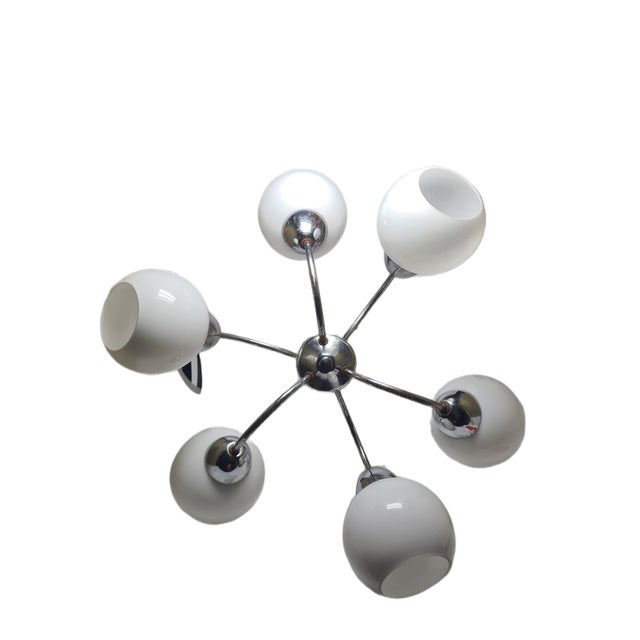 Art Deco Style Chandelier, Poland, 1960s For Sale - Image 12 of 13