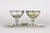 Art Nouveau Silvered Brass Goblets on Tray by Argentor, 1910, Set of 3 For Sale - Image 3 of 18