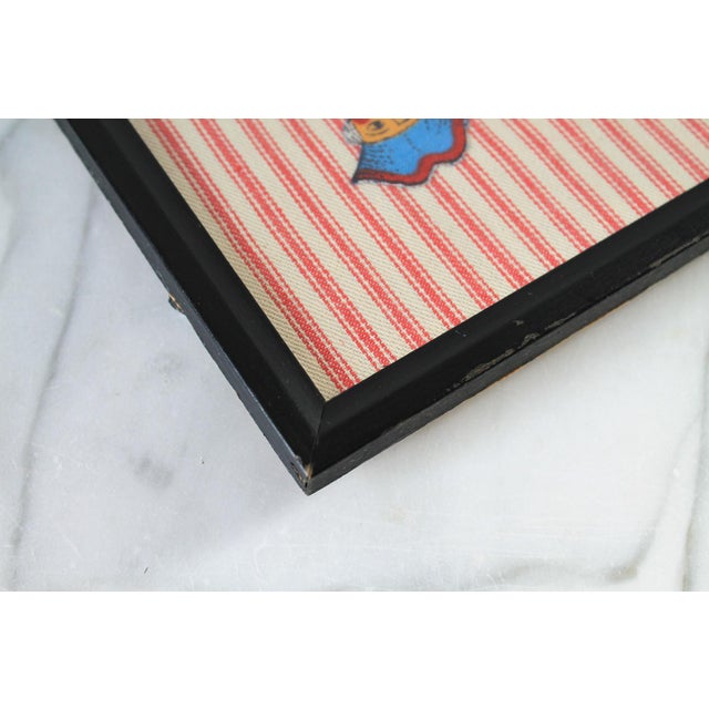 Vintage Framed Colonial Characters Wall Hanging For Sale - Image 4 of 5