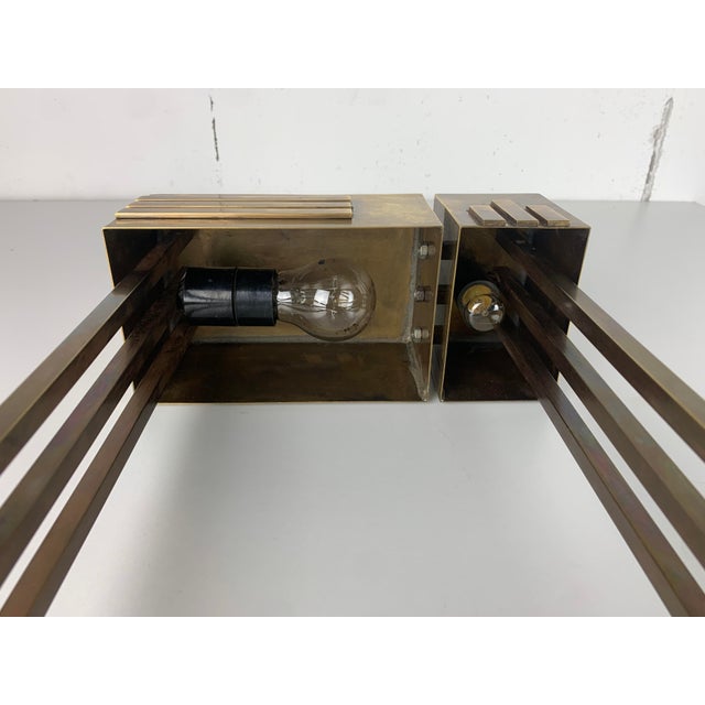 Bauhaus Art Deco Brass Lamp by Marcel Breuer, 1980s For Sale - Image 9 of 17