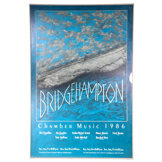 Mid-Century Modern Vintage Bridgehampton Chamber Music Poster C 1986 For Sale - Image 3 of 6
