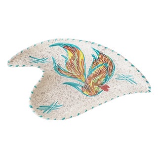 Vintage French Tripod Fruit Bowl in Ceramic by A. Borty for Vallauris, 1950 For Sale