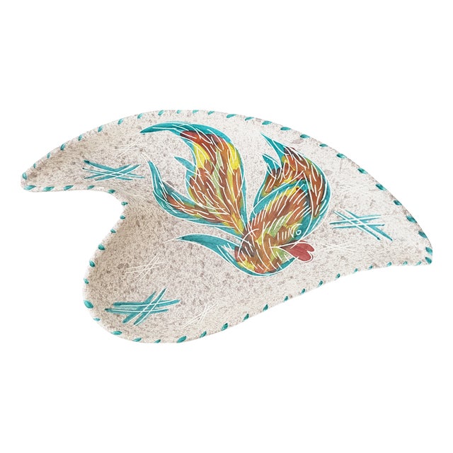 Vintage French Tripod Fruit Bowl in Ceramic by A. Borty for Vallauris, 1950 For Sale