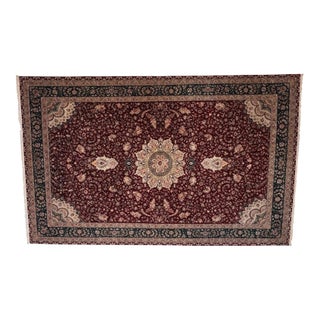 Silk Tabriz Palace Carpet , 11'8" X 18'8" For Sale