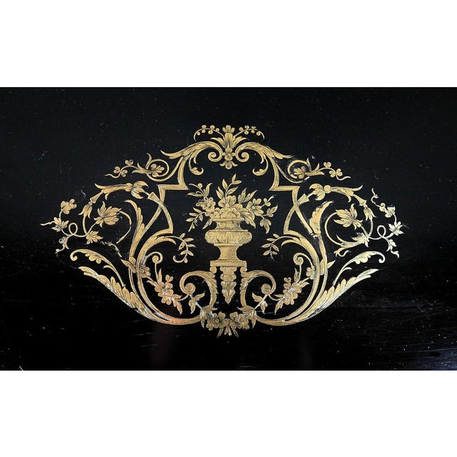 Late 19th Century Napoleon III Blackened Wood Worktable For Sale - Image 5 of 18