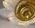 Myran Allan Luxury Lighting Vintage Italian Satin Glass and Gold Semi Flush Mount/Chandelier For Sale In Atlanta - Image 6 of 7