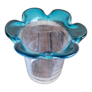 Mid Century Kosta Boda Atoll Art Glass Ice Bucket For Sale