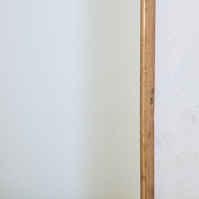 Large Curved Top Brass Frame Mirror No. 01, Italy 1970s For Sale - Image 11 of 11