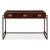 Campaign Modern Industrial Leather Desk For Sale - Image 3 of 11